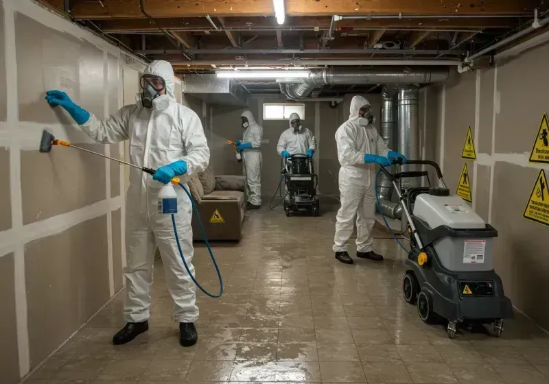 Basement Moisture Removal and Structural Drying process in Rockwell City, IA